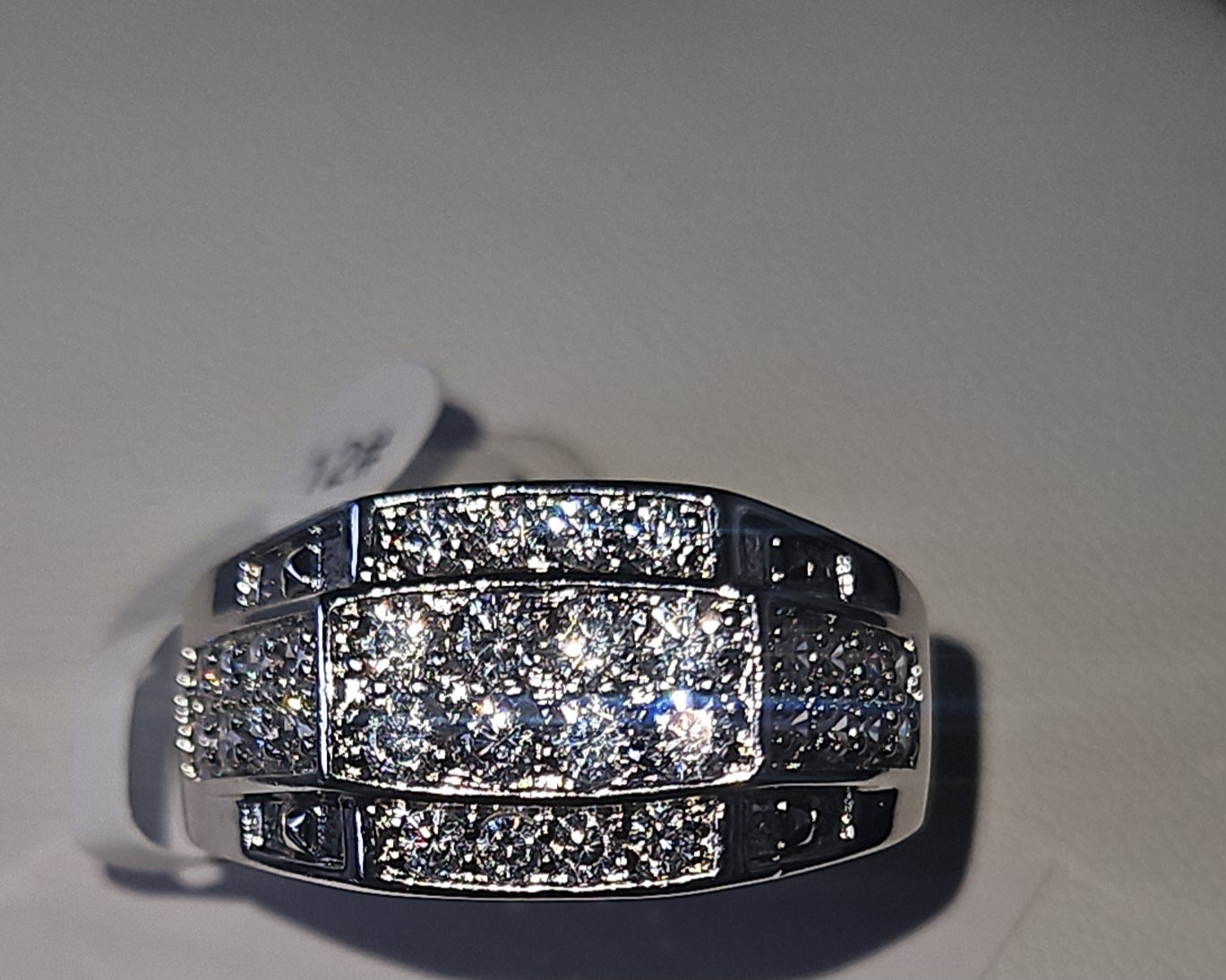 Silver plated ring diamond