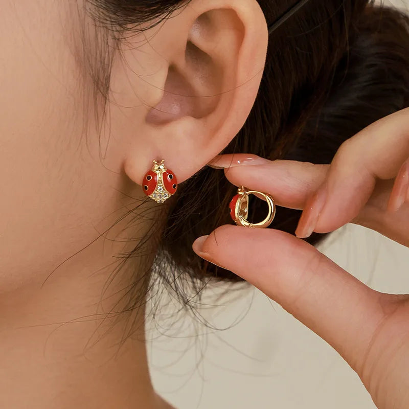 Ladybug earing