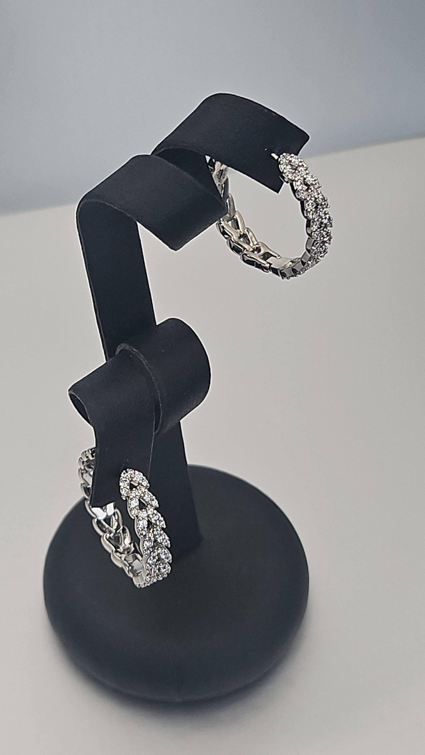 Silver plated small hoops earing