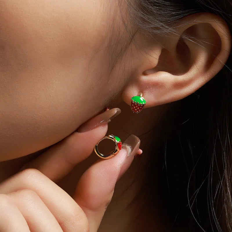 Strawberry earing