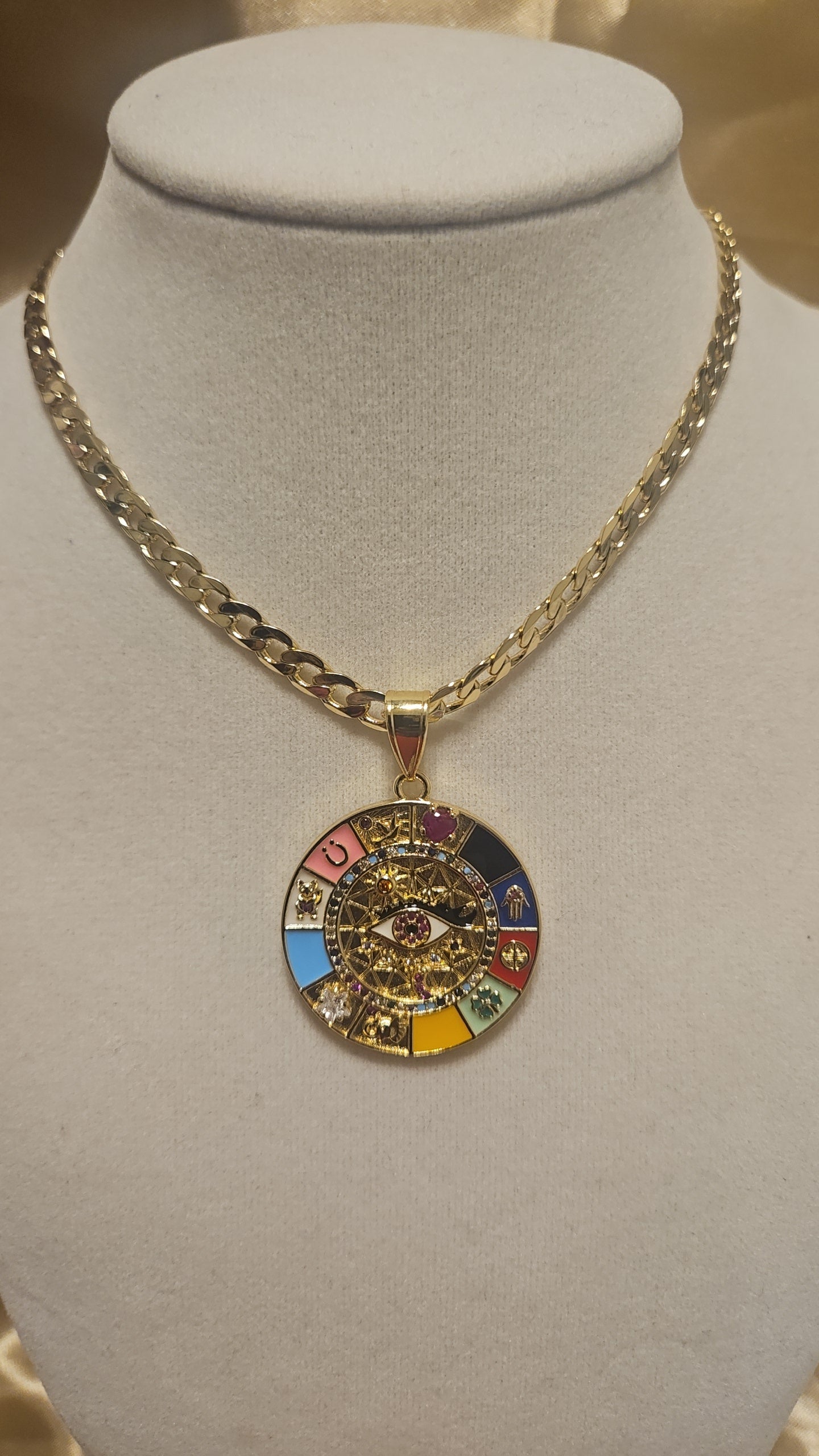 Cuban chain with zodiac pendant