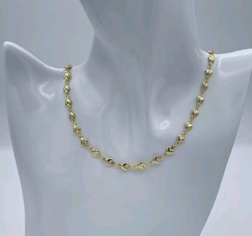 14k gold heart necklace