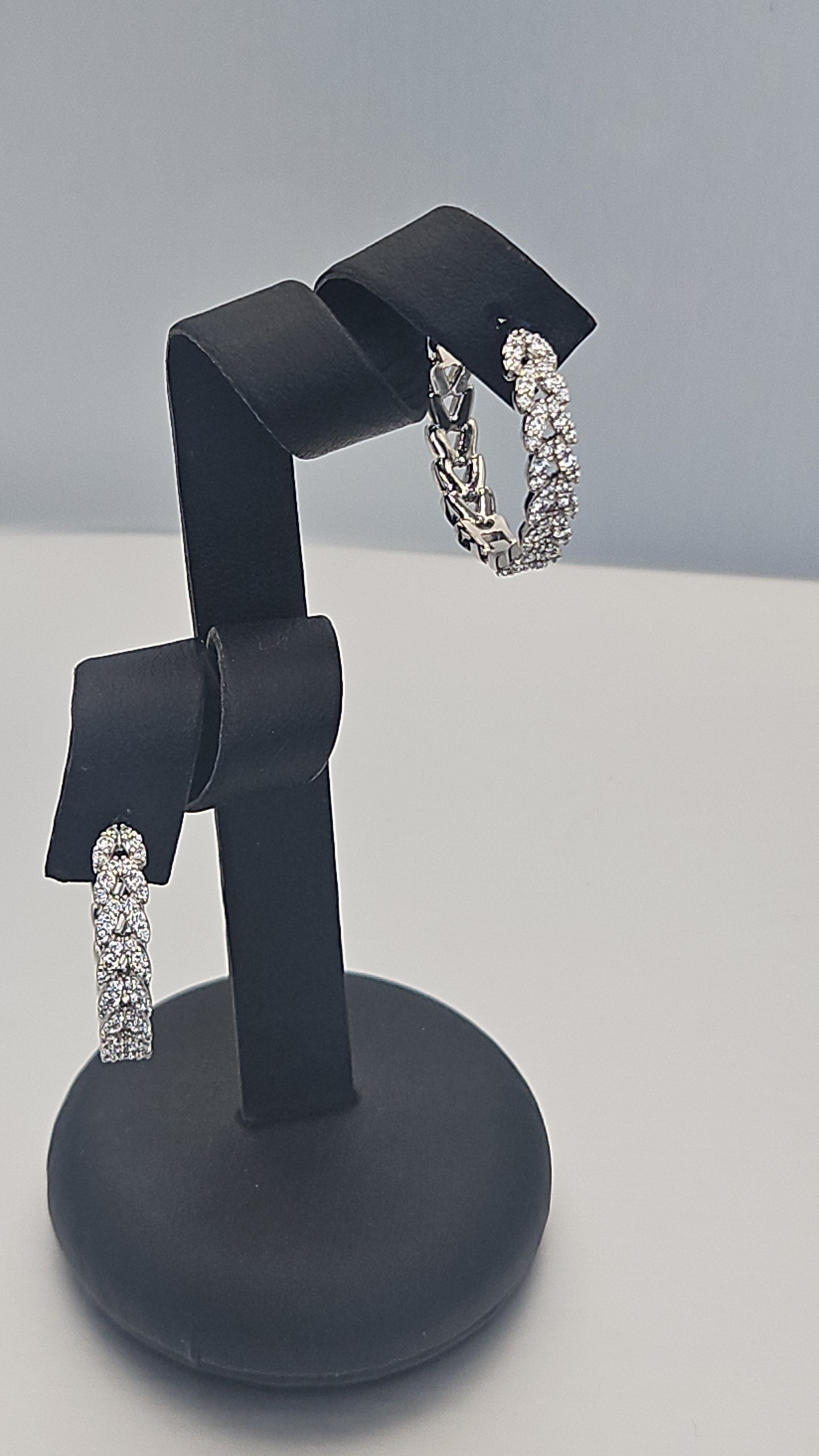 Silver plated small hoops earing
